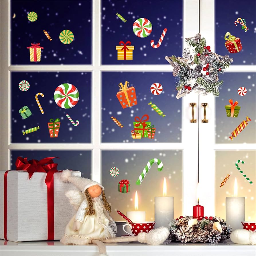 クリスマス ウォールステッカー 窓ステッカー 35ｘ50cm 4枚セット クリスマス ウォールステッカー 窓ステッカー 35x50cm 4枚セット